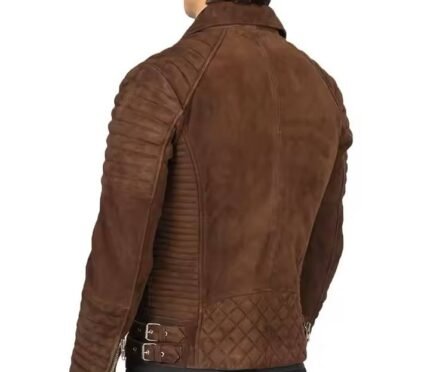 Custom men's tanned leather jacket
