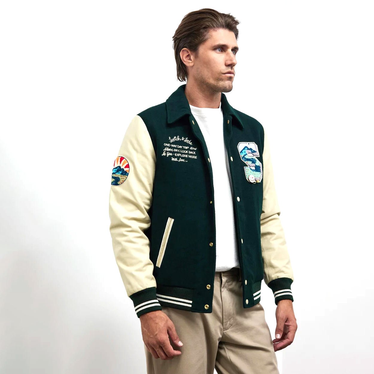 Men’s Varsity Letterman Jacket Plain Blank Custom Printing Baseball Long Sleeve Jacket (3)