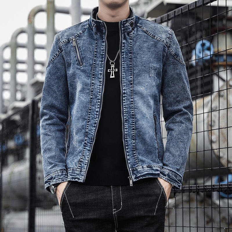 Men’s Winter Denim Jacket Warm Classic Retro Slim Fit Casual Jeans Coat Streetwear (2)