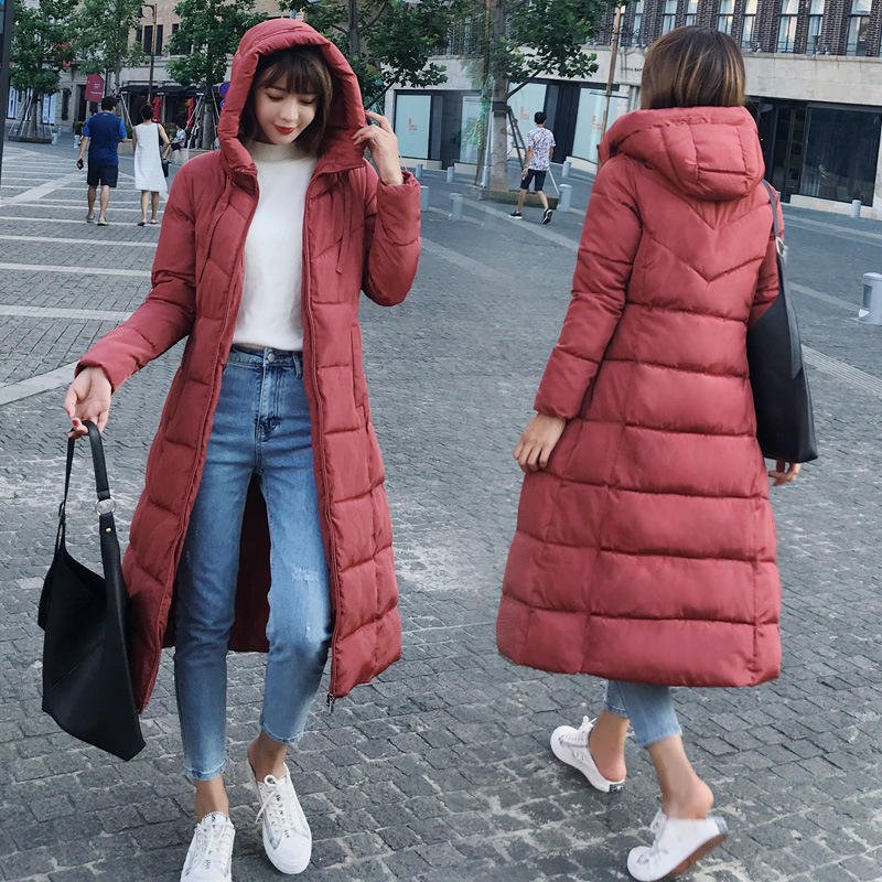 Plus Size Women’s Hooded Padded Jacket Mid Length Winter Coat Custom Logo (3)