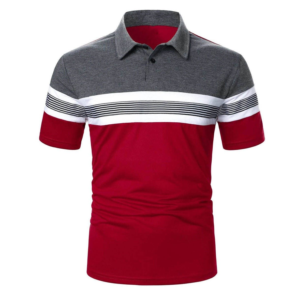 Premium Men’s Short Sleeve Polo Shirt Custom Logo Casual Cotton Polo (4)