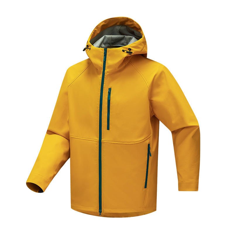 Unisex Lightweight Waterproof Softshell Jacket Hooded Windproof Hiking & Camping Coat (5)