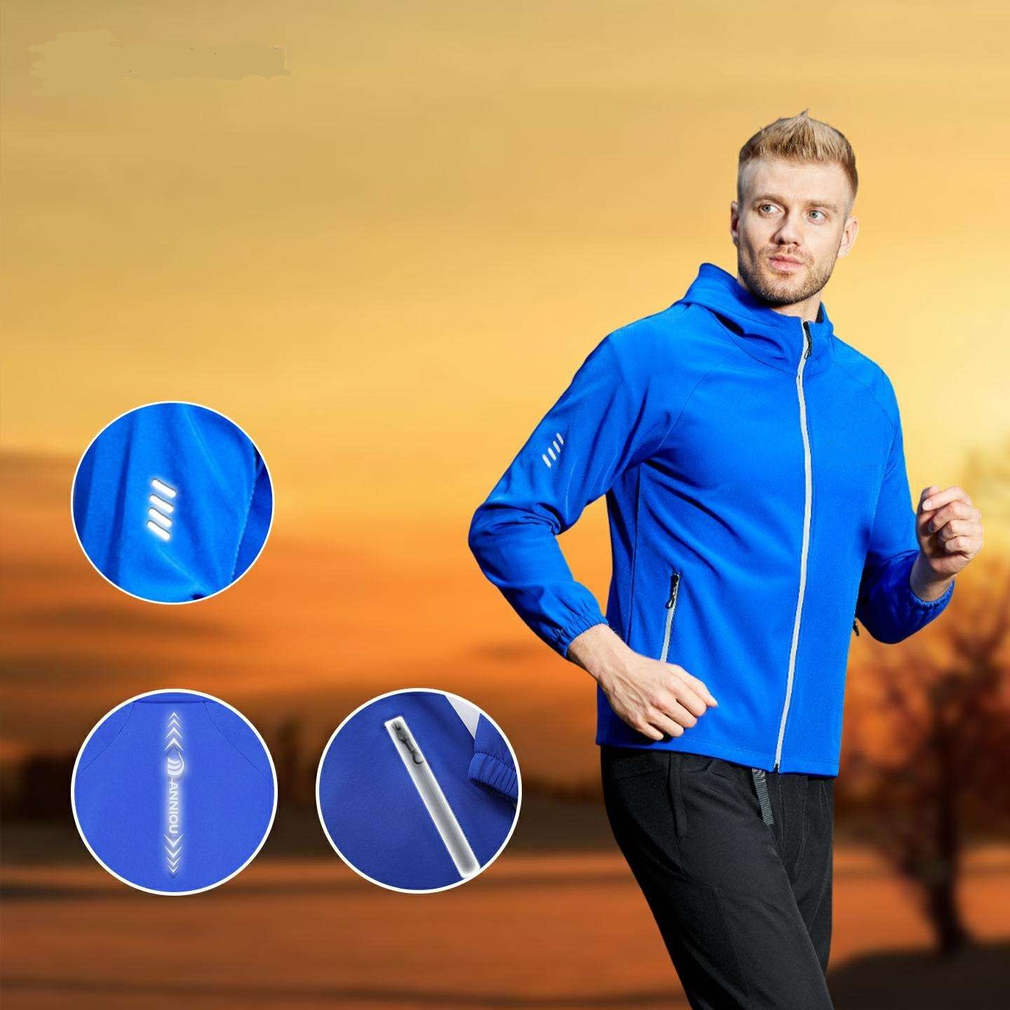 Unisex Waterproof Softshell Jacket Lightweight Hooded Windproof Hiking Windbreaker (4)