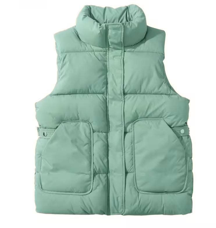 Women’s 750 Fill Down Puffer Vest Goose Duck Down Sleeveless Jacket Custom Logo (3)