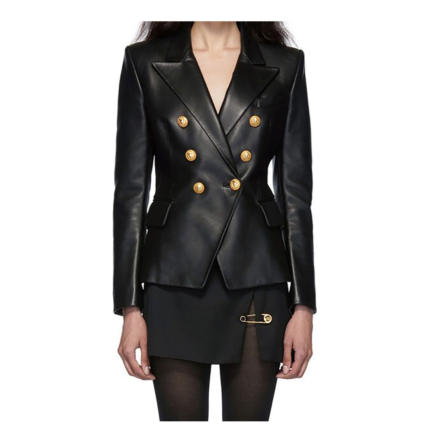 Women’s Suede Fringe Leather Jacket Western Style Real Leather Biker Coat (1)
