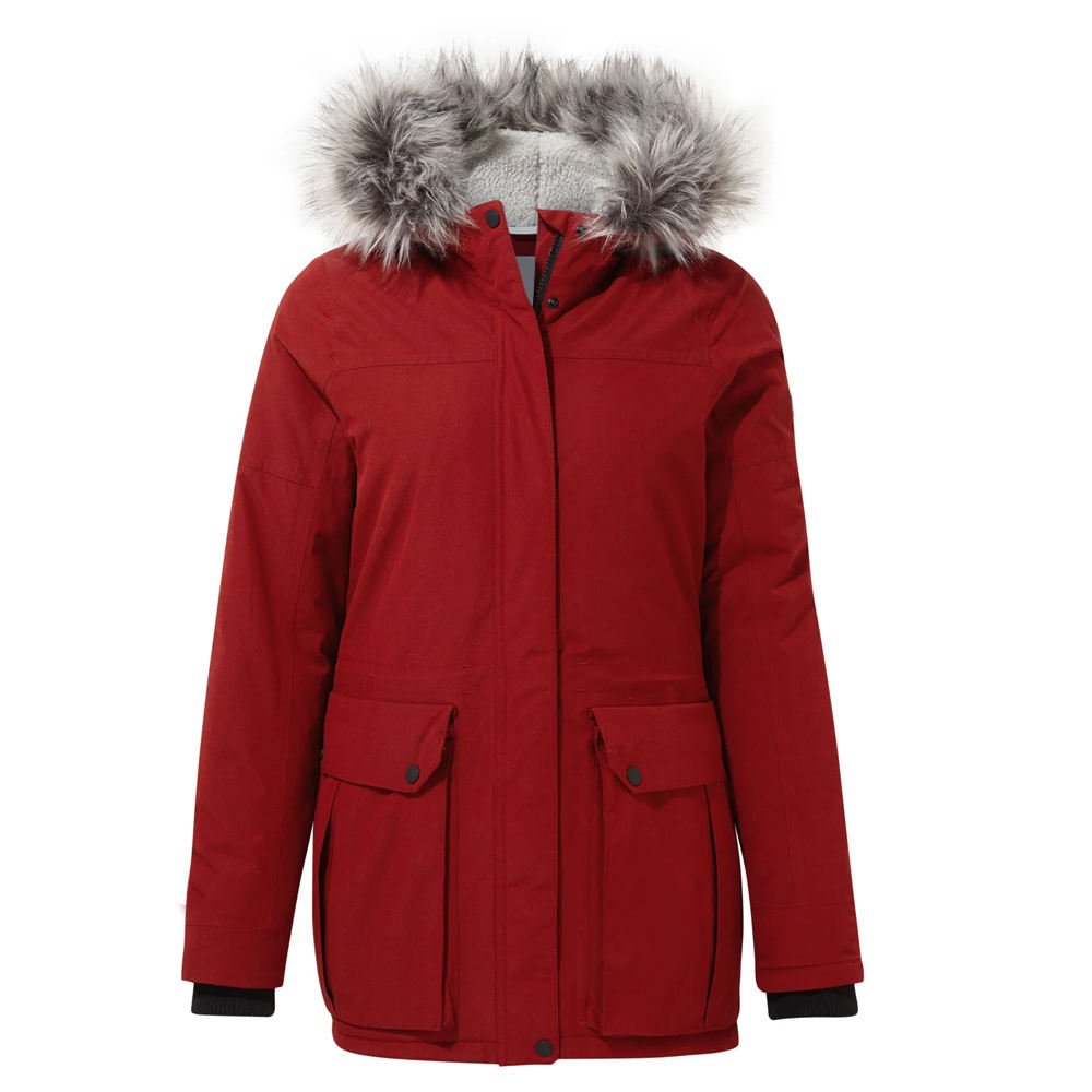 Women’s Thickened Down Parka Jacket with Fur Hood for Extreme Winter (1)