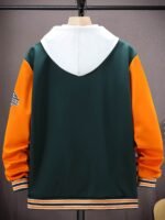 Custom logo canvas varsity jacket
