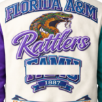 College varsity jacket fabric