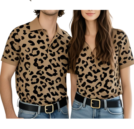 Custom couples golf polo shirt set