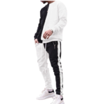 Custom logo men's color block tracksuit