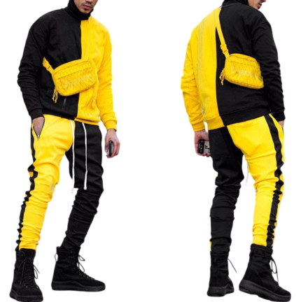 Custom men's color block tracksuit