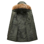 Men's parka with fur collar hood