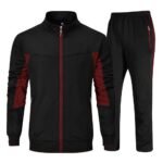 Custom men's cotton winter tracksuit set