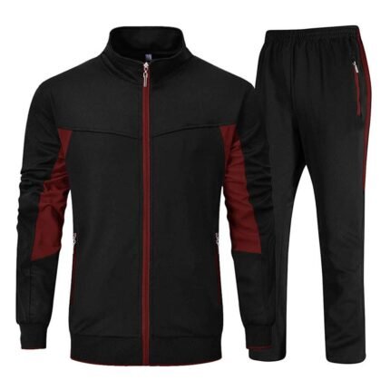 Custom men's cotton winter tracksuit set