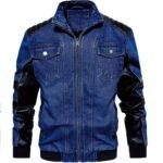 Men's patchwork denim jacket