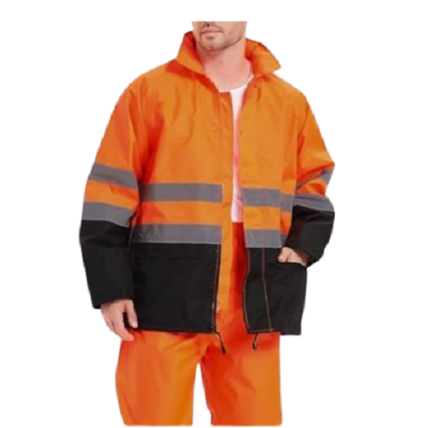 Men's reflective rain jacket OEM