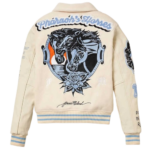 Men's plus size wool varsity jacket