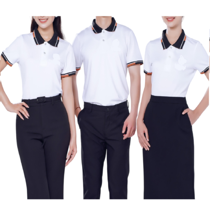 Custom polo shirt with embroidered logo