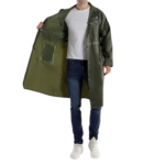 Unisex hooded waterproof rain jacket
