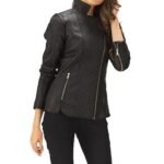 OEM women's brown leather jacket