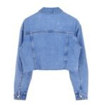 Cropped denim jacket for women