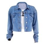 Wholesale women's cropped denim jacket