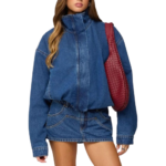 Women's denim streetwear jacket