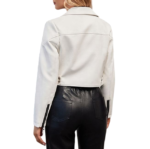 Custom women's faux leather moto jacket