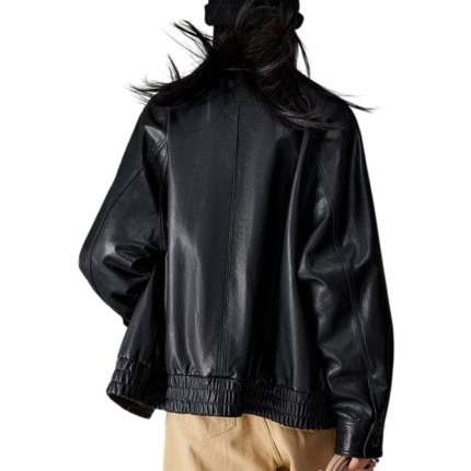 Women's genuine leather fashion coat