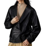 Custom women's genuine leather jacket