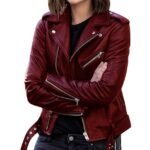 Women's PU leather biker jacket
