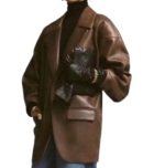 Women's sheepskin leather coat