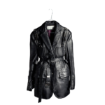 Custom women's embroidered leather jacket