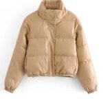 Women's cropped bubble puffer jacket