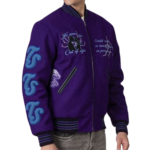 Wool varsity jacket front view