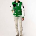 Wool varsity bomber jacket