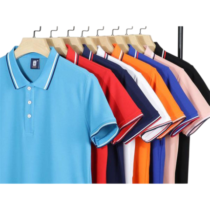 Custom men's 100% cotton polo shirt