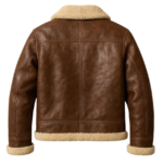 Men’s synthetic leather aviator jacket