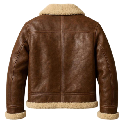 Men’s synthetic leather aviator jacket
