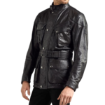 Men’s casual leather fashion coat