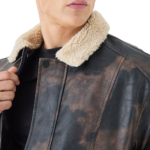 Men’s faux fur leather jacket