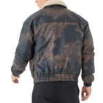 Men’s shearling leather bomber jacket