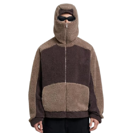 Men's full face zip sherpa hoodie