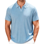 Men's business casual Johnny collar polo