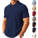 Custom men's jacquard polo shirt