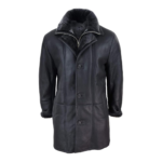 Custom men's shearling trench coat