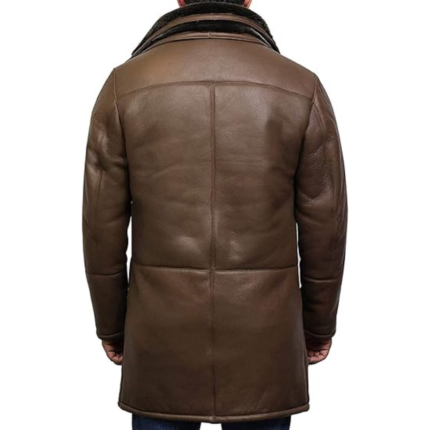 Men's shearling trench coat