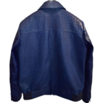 Men's ostrich texture cowhide leather