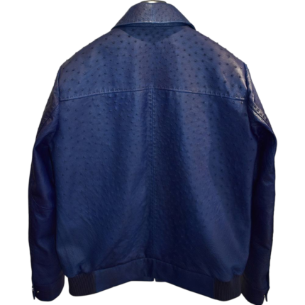 Men's ostrich texture cowhide leather