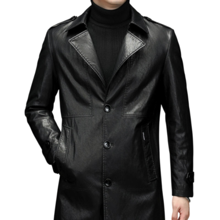 Men's plus size leather coat fit